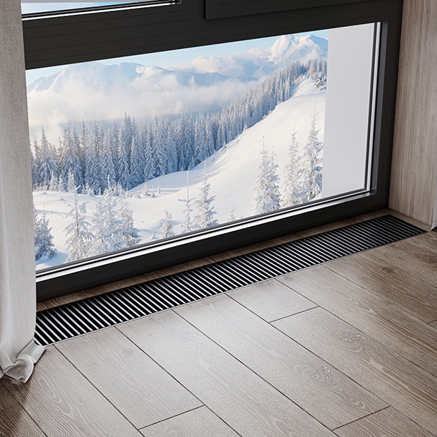 Конвектор внутрипольный с естественной конвекцией Royal Thermo ATRIUM-110.250