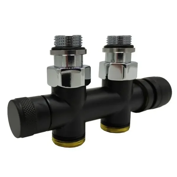 Узел нижнего подключения SR Rubinetterie прямой 1/2"х3/4"Е Чёрный матовый