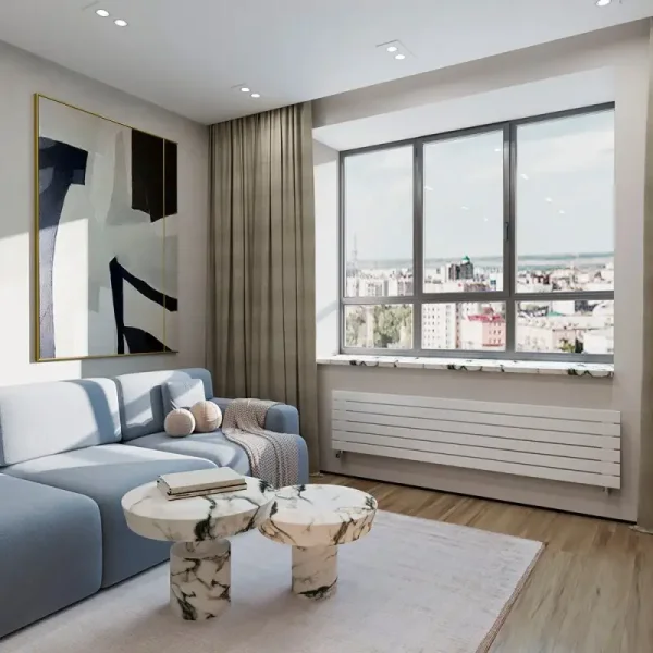 Стальной горизонтальный радиатор отопления Warmmet Flat 60H высотой 270 мм