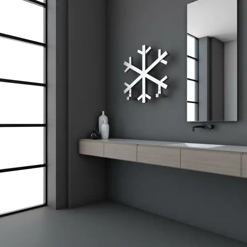 Дизайн полотенцесушитель CARISA SNOWFLAKE 600*600