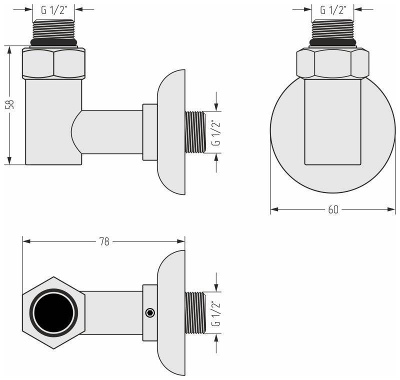 Набор комплектующих для ПС Сунержа G 1/2" НР х G 1/2" НР / 2 шт (Без покрытия)